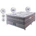 Cama Box Casal Colchão Ortopédico + Box 138x188x71 Double Face Espuma D45 Cinza