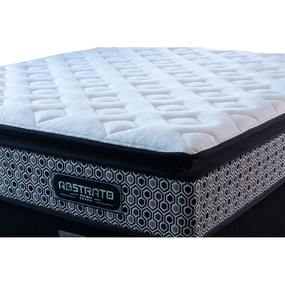 Cama Box Casal Colchão Pillow Top + Box 138x188x70 Molas Ensacadas Cama inBox Abstrato