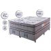 Cama Box King Colchão Ortopédico + Box 193x203x71 Double Face Espuma D45 Cinza