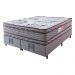 Cama Box King Colchão Ortopédico + Box 193x203x71 Double Face Espuma D45 Cinza