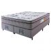 Cama Box Queen Colchão Ortopédico + Box 158x198x67 One Face Espuma D45 Cinza