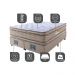 Cama Box Queen Colchão Ortopédico + Box 158x198x71 Double Face Espuma D33 Dourado