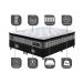 Cama Box Queen Colchão Pillow Top + Box 158x198x70 Molas Ensacadas Cama inBox Abstrato
