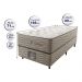 Cama Box Solteiro Colchão Euro + Box 88x188x71 Molas Ensacadas Cama inBox Ocean Bege