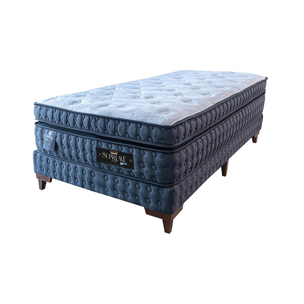 Cama Box Solteiro Colchão Euro Pillow + Box 88x188x70 Molas Ensacadas Cama inBox Supreme Confort Gel