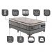 Cama Box Solteiro Colchão Euro Pillow +Box 88x188x60 Mola Ensacada Cama inBox Frost ThermoGel Living