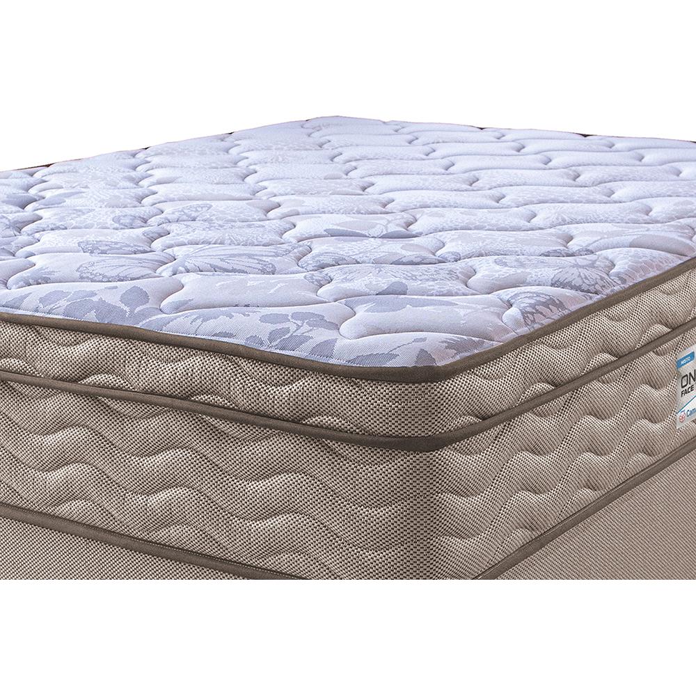 Cama Box Solteiro Colchão Ortopédico + Box 88x188x67 One Face Espuma D33 Dourado
