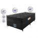 Cama Box Solteiro Colchão Ortopédico Black + Box 88x188x67 One Face Espuma D33 Preto