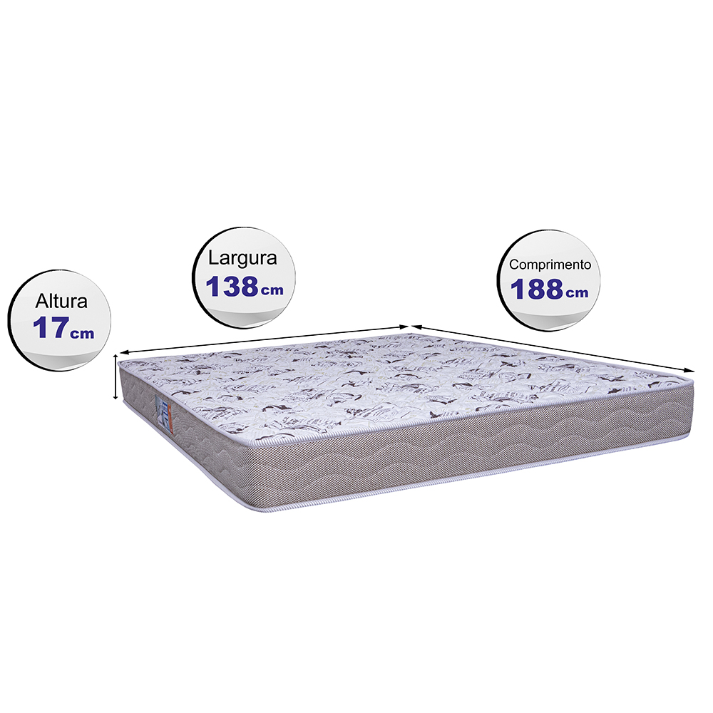 Colchão Casal D33 Firm 138x188x17cm Cama inBox News