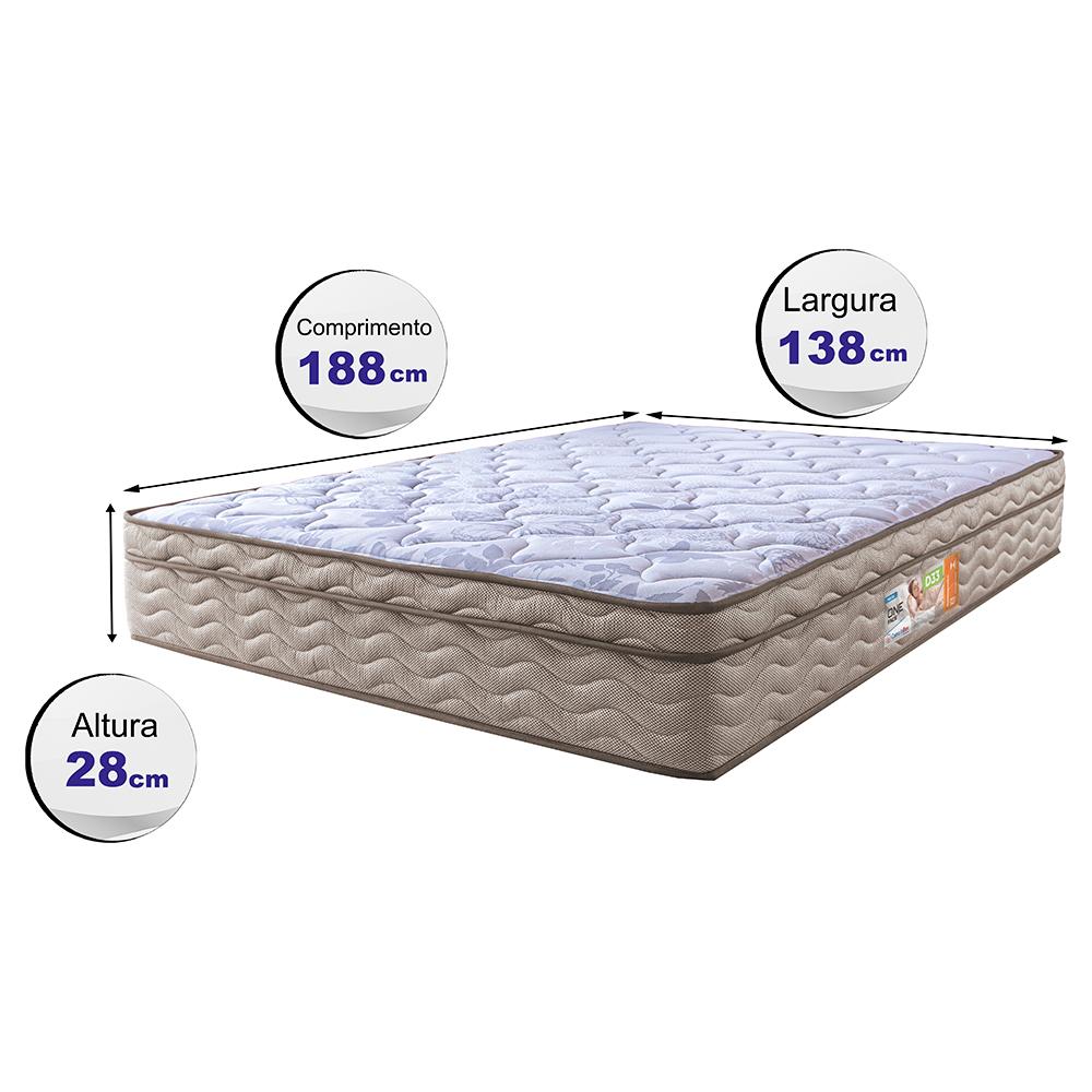 Colchão Casal Ortopédico 138x188x28 One Face Espuma D33 Dourado