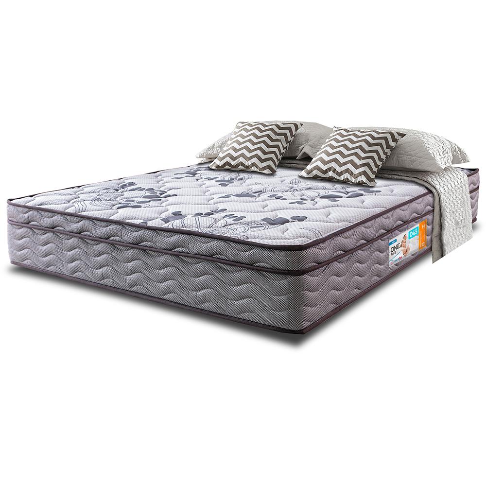 Colchão Casal Ortopédico 138x188x28 One Face Espuma D45 Cinza
