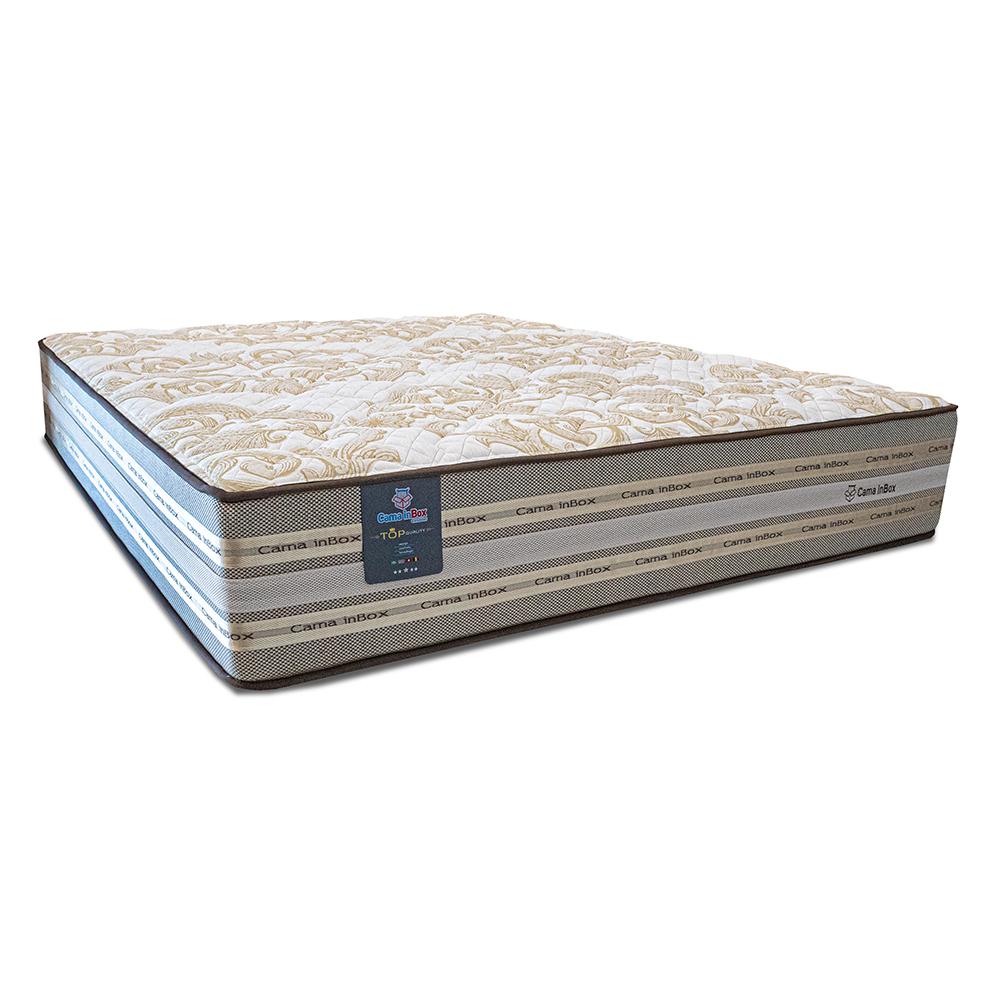 Colchão King Molas Ensacadas Pillow In 193x203x33 Cama inBox Duo Linem Bege