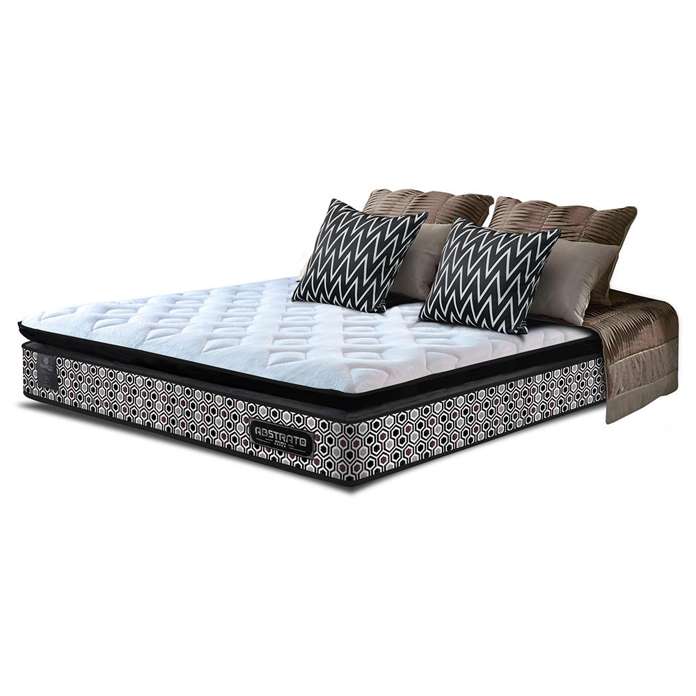Colchão King Molas Ensacadas Pillow Top 193x203x31 Cama inBox Abstrato
