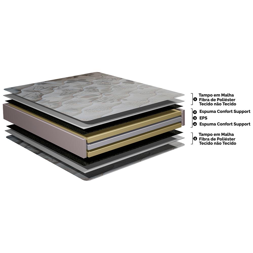 Colchão King Ortopédico 193x203x32 Double Face Espuma D33 Dourado
