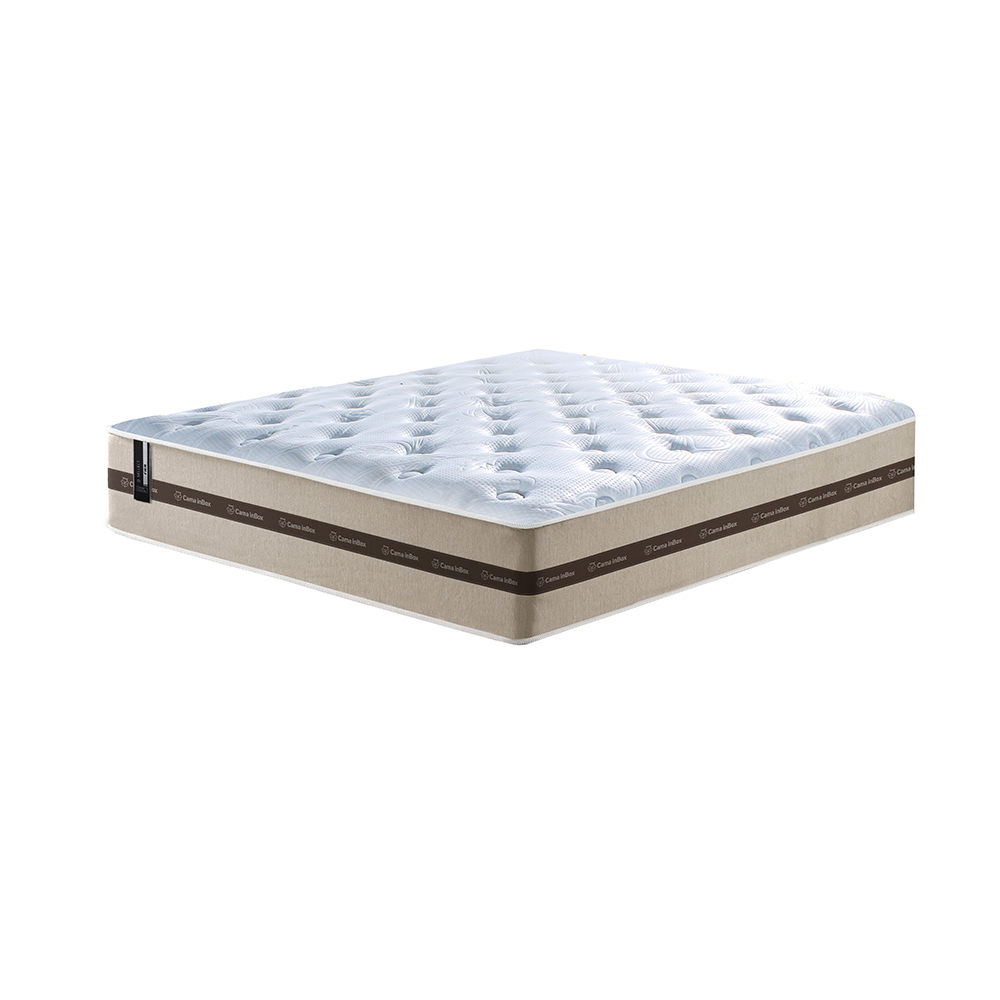 Colchão King de Molas Ensacadas Cama inBox Select Basic 193x203x26 Bege