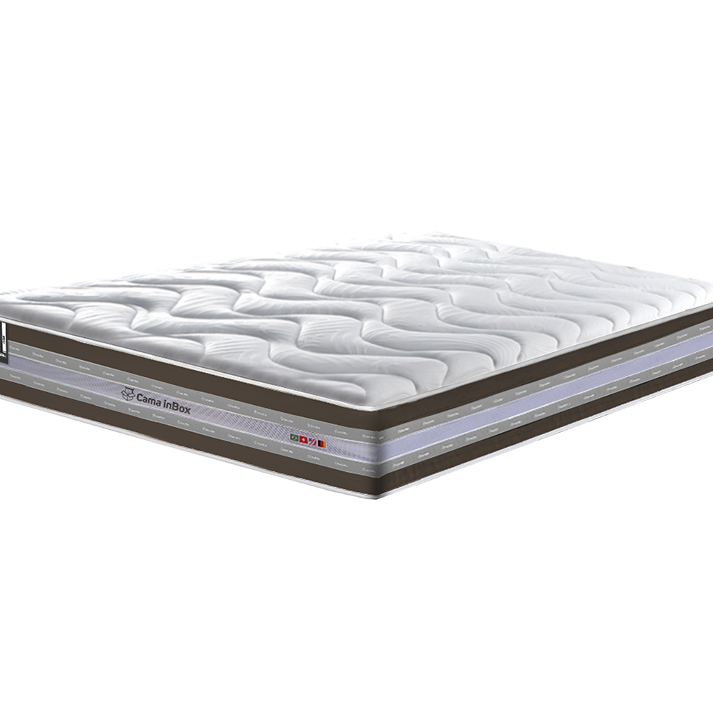 Colchão King de Molas Ensacadas D33 Cama inBox Select Firme 193x203x32 Café