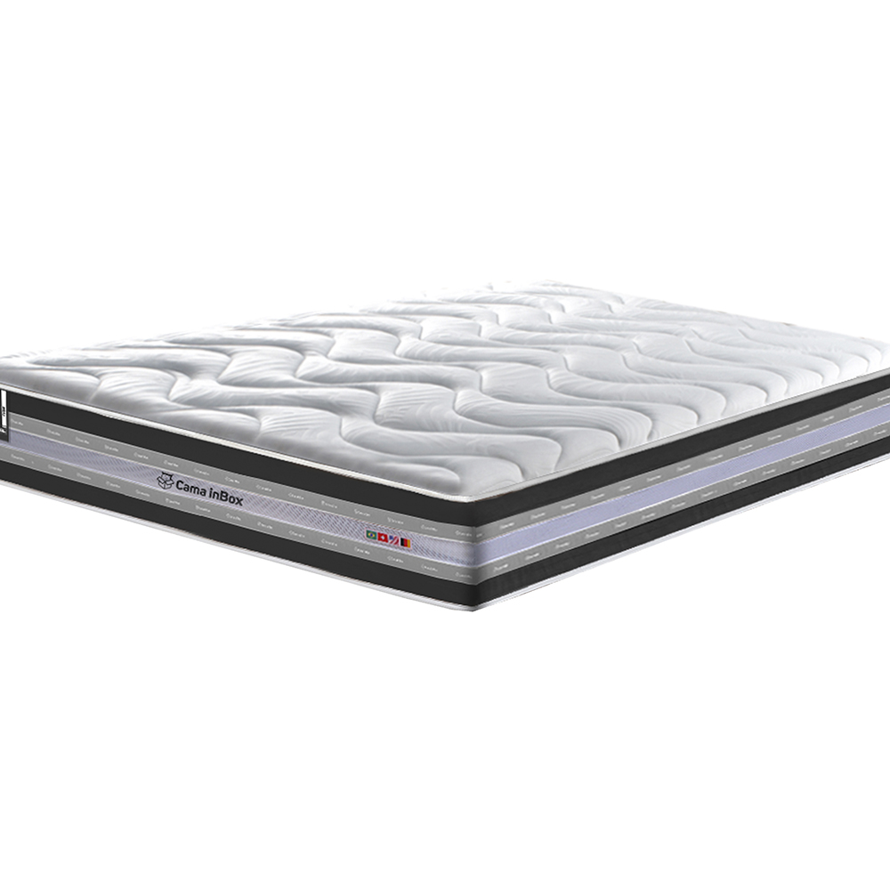 Colchão King de Molas Ensacadas D33 Cama inBox Select Firme 193x203x32 Preto