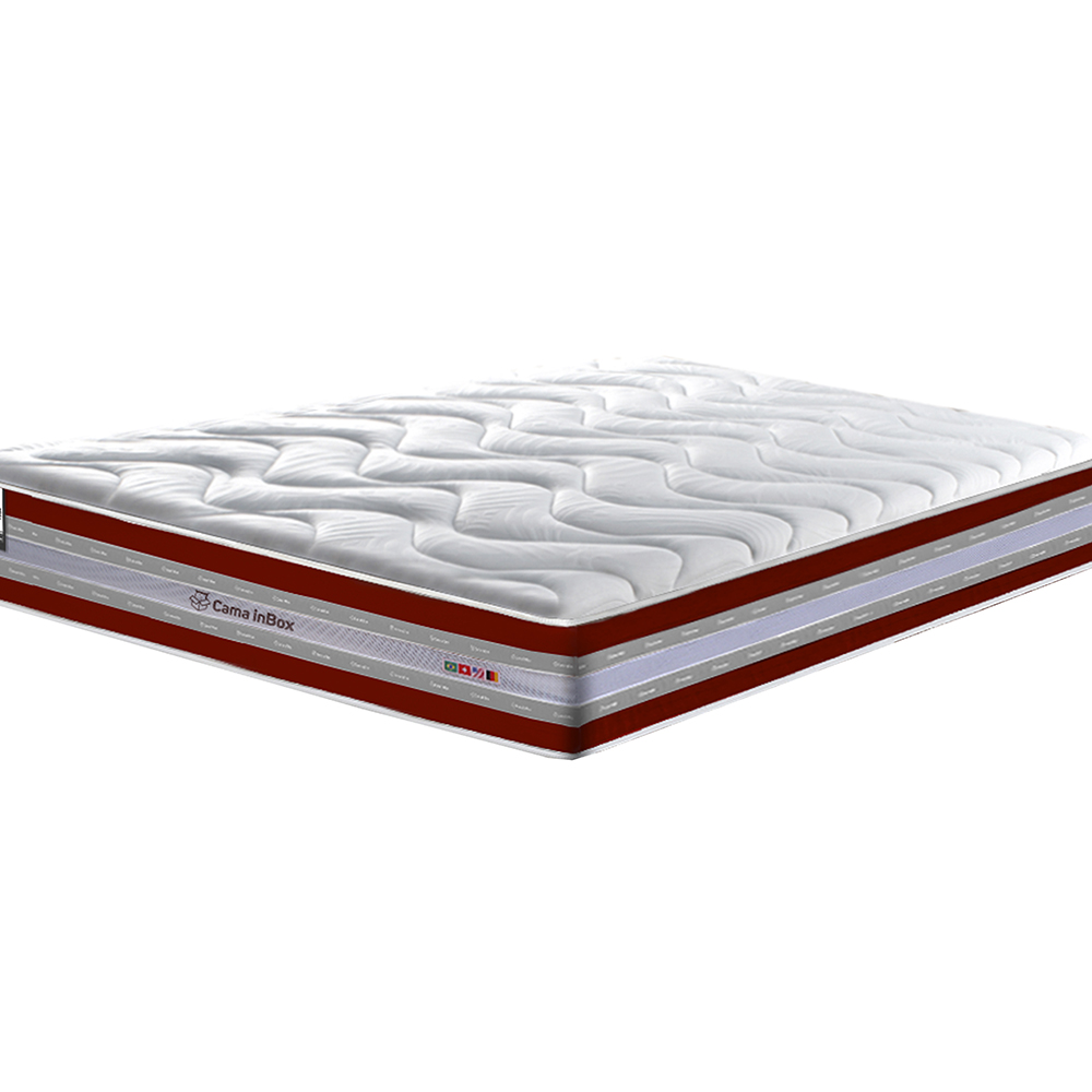 Colchão King de Molas Ensacadas D33 Cama inBox Select Firme 193x203x32 Vermelho