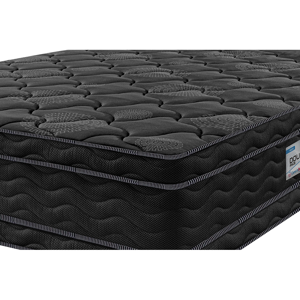 Colchão Queen Ortopédico Black 158x198x32 Double Face Espuma D33 Preto