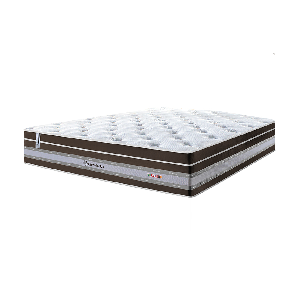 Colchão Queen de Molas Ensacadas Cama inBox Select Euro Soft 158x198x32 Café