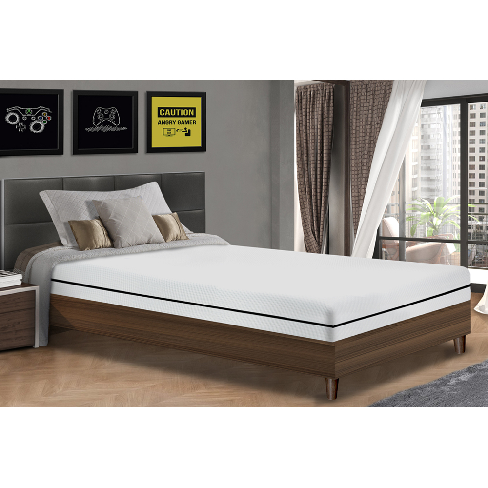 Colchão Solteiro D28 Safe Personal Impermeável Cama inBox 88x188x16 Branco