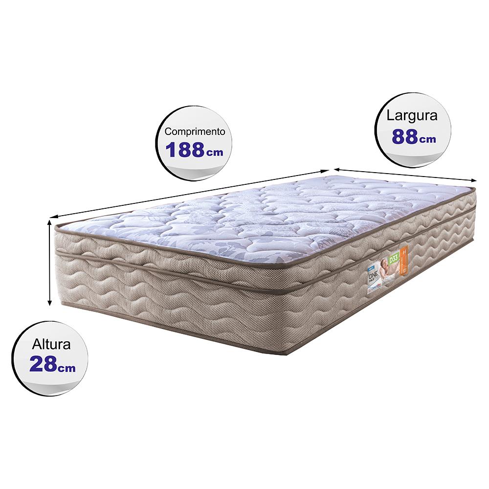 Colchão Solteiro OrtoFirm 88x188x28 One Face Espuma D33 Dourado