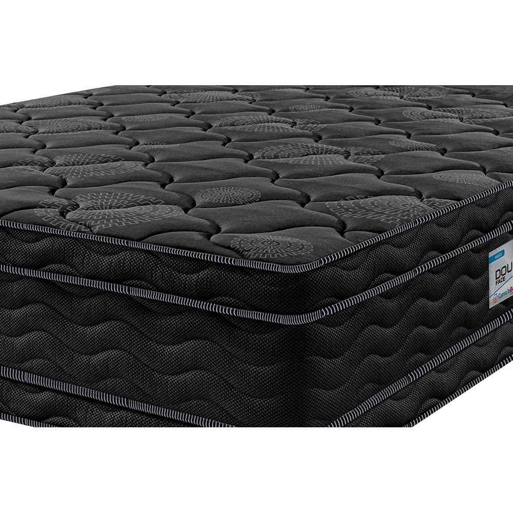 Colchão Solteiro Ortopédico Black 88x188x32 Double Face Espuma D33 Preto