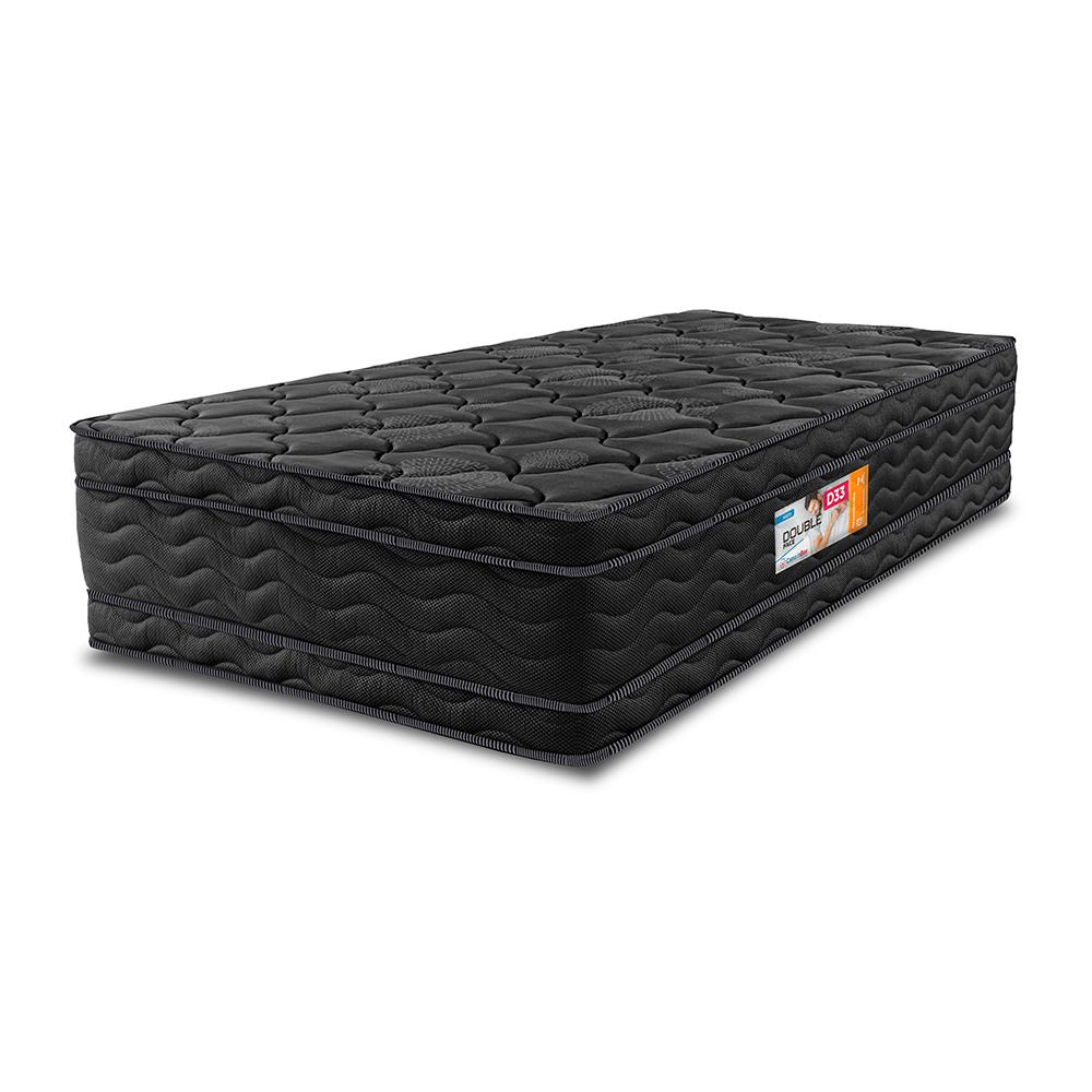 Colchão Solteiro Ortopédico Black 88x188x32 Double Face Espuma D33 Preto