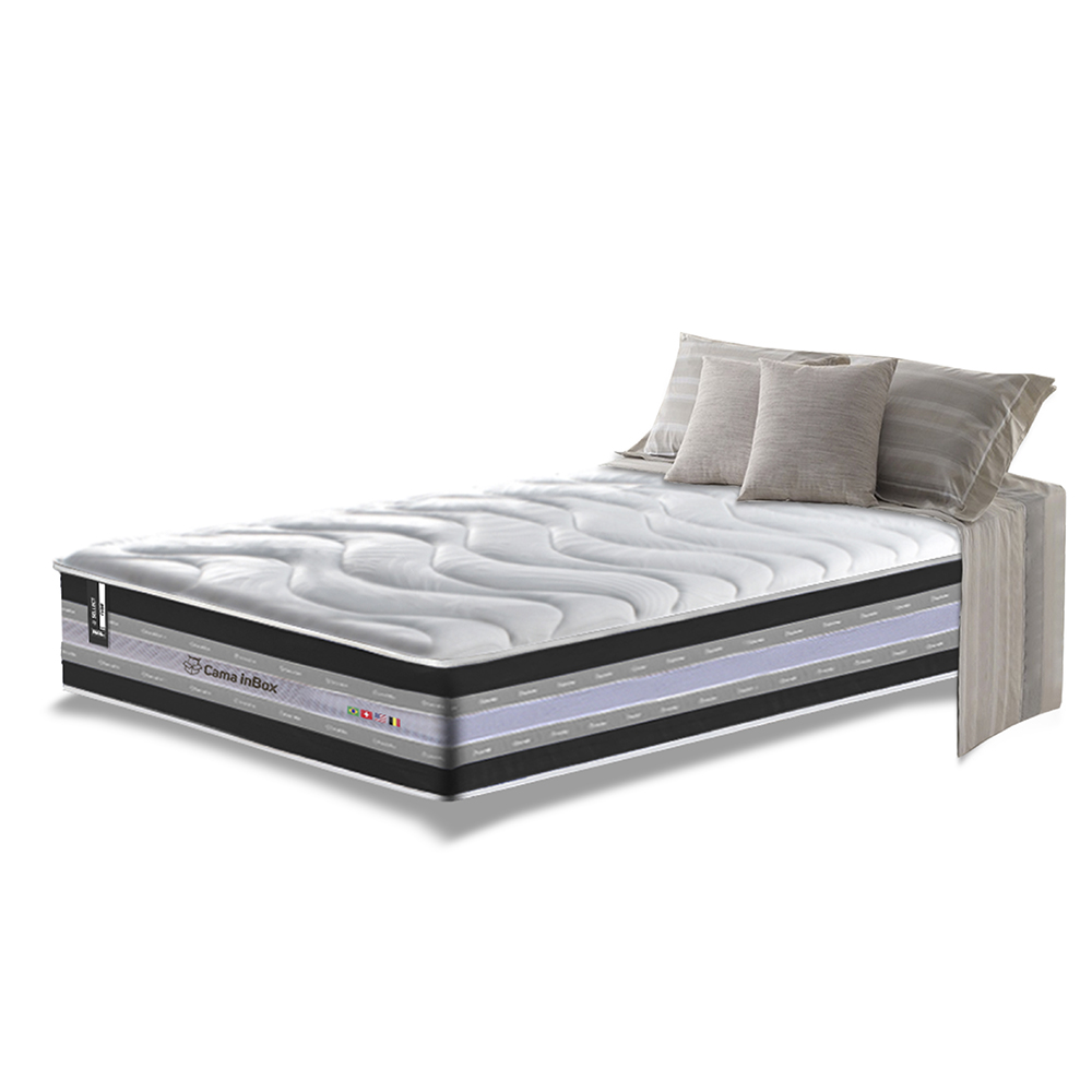 Colchão Solteiro de Molas Ensacadas D33 Cama inBox Select Firme 88x188x32 Preto