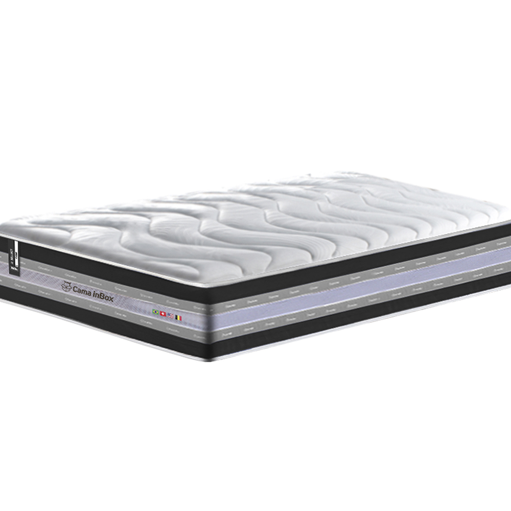 Colchão Solteiro de Molas Ensacadas D33 Cama inBox Select Firme 88x188x32 Preto