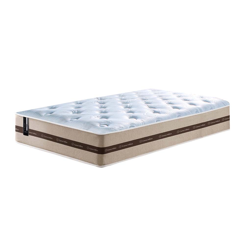 Colchão de Molas Ensacadas Solteiro Cama inBox Smart 88x188x22 Bege