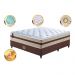 Conjunto Cama Box Casal (Colchão + Box) de Molas Ensacadas Cama inBox Smart 138x188x60 Bege