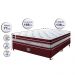 Conjunto Cama Box Casal de Molas Ensacadas Cama inBox Select Euro Soft 138x188x71 Vinho