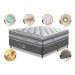 Conjunto Cama Box Casal de Molas Ensacadas D33 com Pillow TOP Cama inBox Select 138x188x70 Cinza