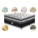 Conjunto Cama Box Casal de Molas Ensacadas D33 com Pillow TOP Cama inBox Select 138x188x70 Preto