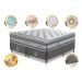 Conjunto Cama Box King de Molas Ensacadas D33 com Pillow TOP Cama inBox Select 193x203x70 Cinza