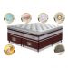 Conjunto Cama Box King de Molas Ensacadas D33 com Pillow TOP Cama inBox Select 193x203x70 Vinho