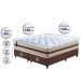 Conjunto Cama Box Queen (Colchão + Box) de Molas Ensacadas Cama inBox Smart 158x198x60 Bege