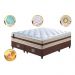 Conjunto Cama Box Queen (Colchão + Box) de Molas Ensacadas Cama inBox Smart 158x198x60 Bege