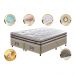 Conjunto Cama Box Queen de Molas Ensacadas D33 Cama inBox Select Firme 158x198x70 Bege