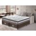 Conjunto Cama Box Queen de Molas Ensacadas D33 Cama inBox Select Firme 158x198x70 Café