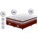 Conjunto Cama Box Queen de Molas Ensacadas D33 Cama inBox Select Firme 158x198x70 Vermelho