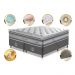 Conjunto Cama Box Queen de Molas Ensacadas D33 com Pillow TOP Cama inBox Select 158x198x70 Cinza