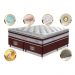 Conjunto Cama Box Queen de Molas Ensacadas D33 com Pillow TOP Cama inBox Select 158x198x70 Vinho