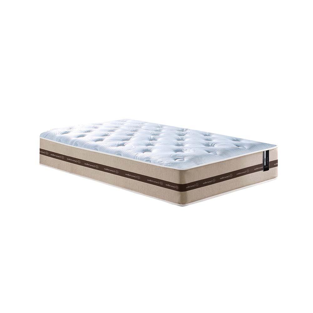 Conjunto Cama Box Solteiro (Colchão + Box) de Molas Cama inBox Smart Pró 88x188x60 Bege