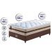 Conjunto Cama Box Solteiro (Colchão + Box) de Molas Ensacadas Cama inBox Smart 88x188x60 Bege