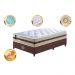 Conjunto Cama Box Solteiro (Colchão + Box) de Molas Ensacadas Cama inBox Smart 88x188x60 Bege
