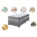 Conjunto Cama Box Solteiro de Molas Ensacadas Cama inBox Select Euro Soft 88x188x71 Cinza