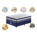 Conjunto Cama Box Solteiro de Molas Ensacadas D33 Cama inBox Select Firme 88x188x70 Azul