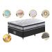 Conjunto Cama Box Solteiro de Molas Ensacadas D33 Cama inBox Select Firme 88x188x70 Preto
